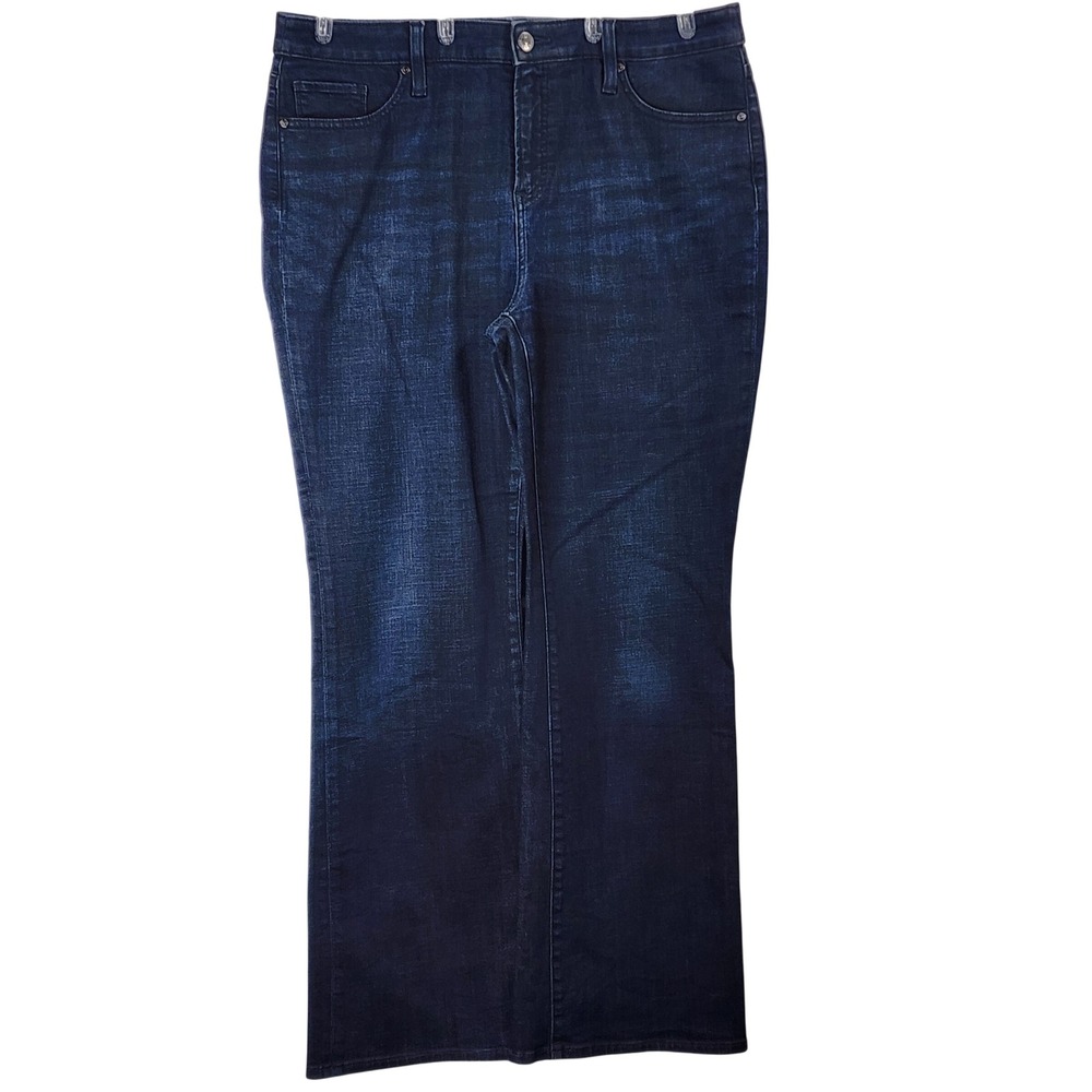 Chicos So Slimming Girlfriend Flare Jeans Dark Wash Blue 10S/1.5S Capsule